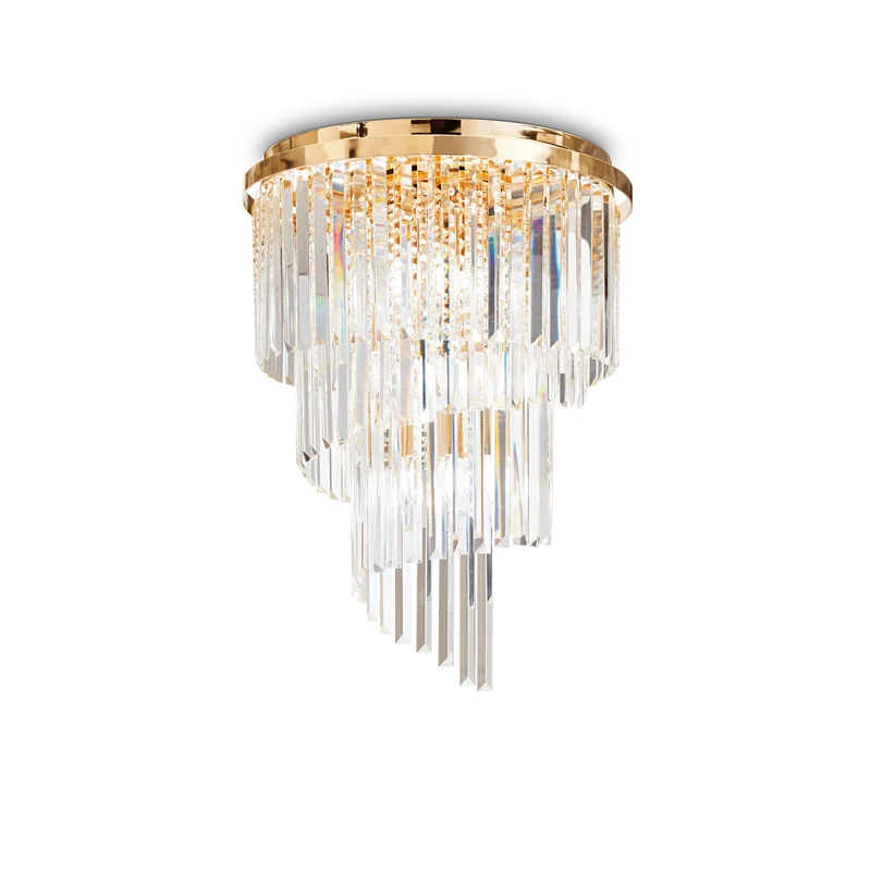 Petit plafonnier Doré Cristal Luxe
