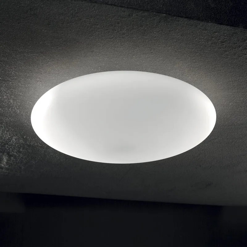 Plafonnier En Verre Blanc