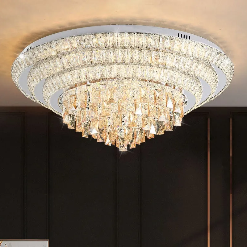 Plafonnier Diamants Argent Luxe