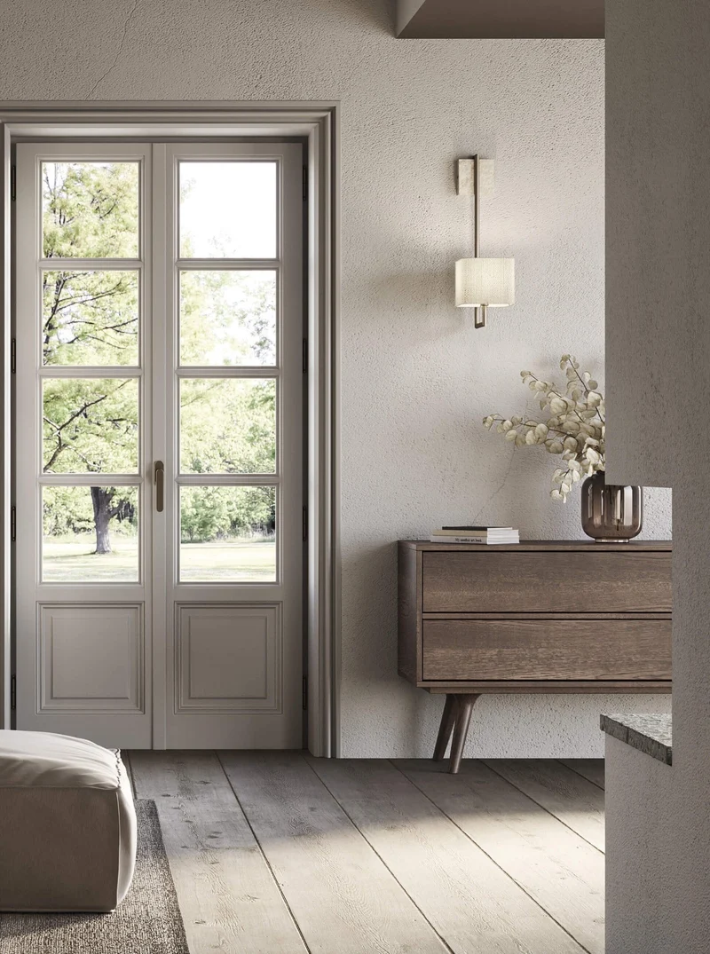 Applique Chevet Chambre Abat-Jour Toile Beige