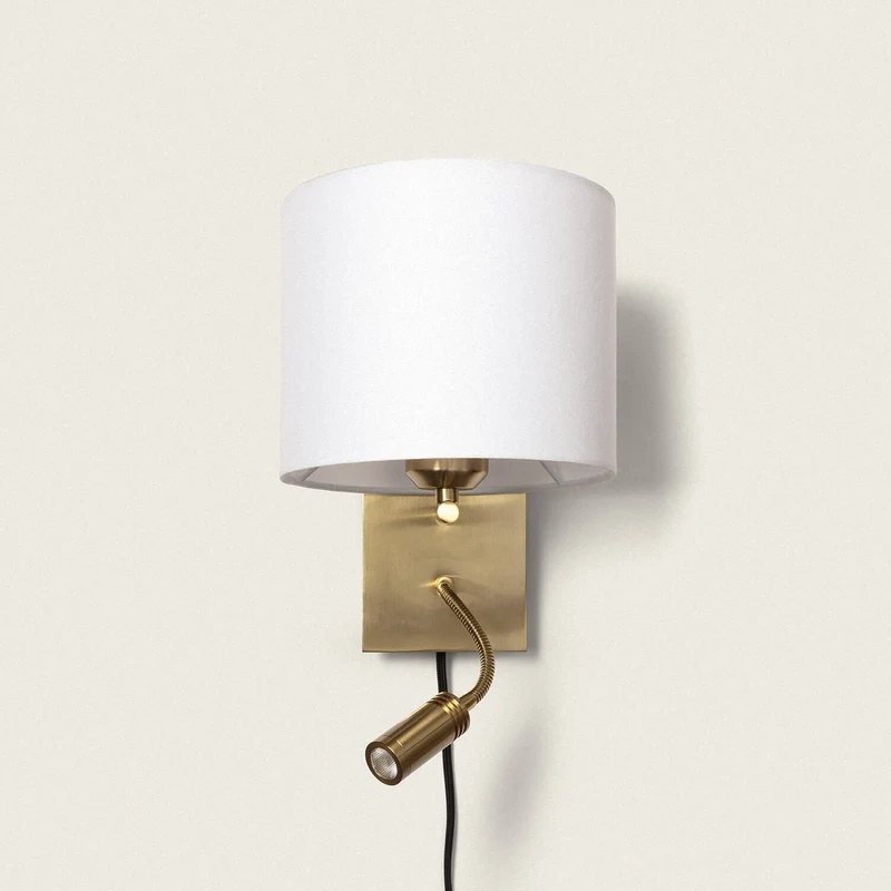 Applique Lampe De Chevet Liseuse Blanche