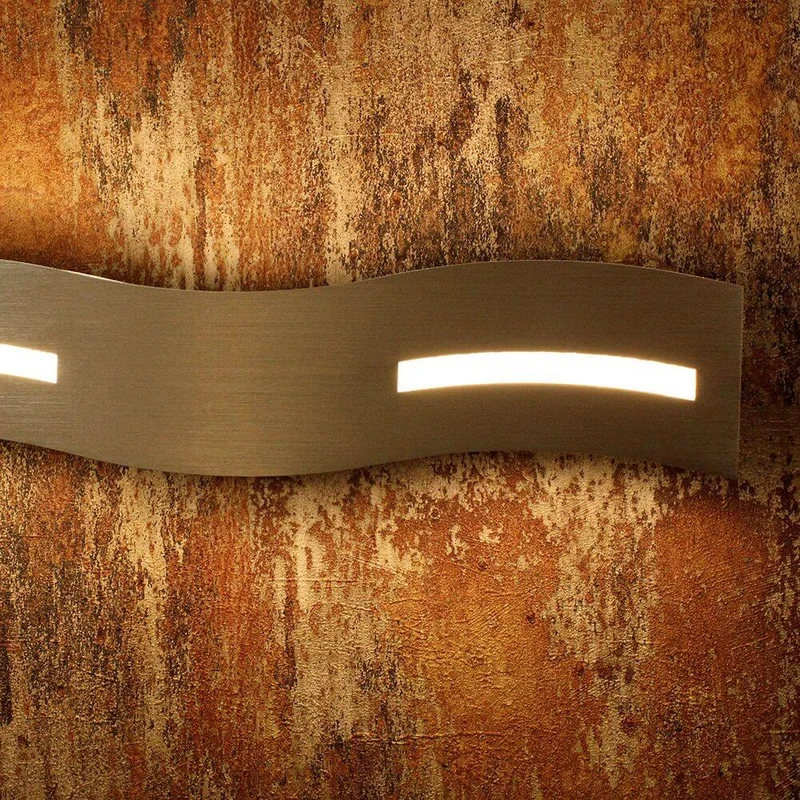 LED Wandlampe Wave Nickel-Matt, Chrom