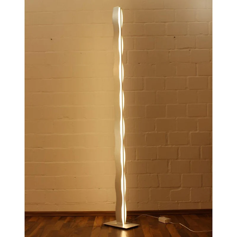 LED Stehleuchte Wave Dimmbar Nickel-Matt, Chrom