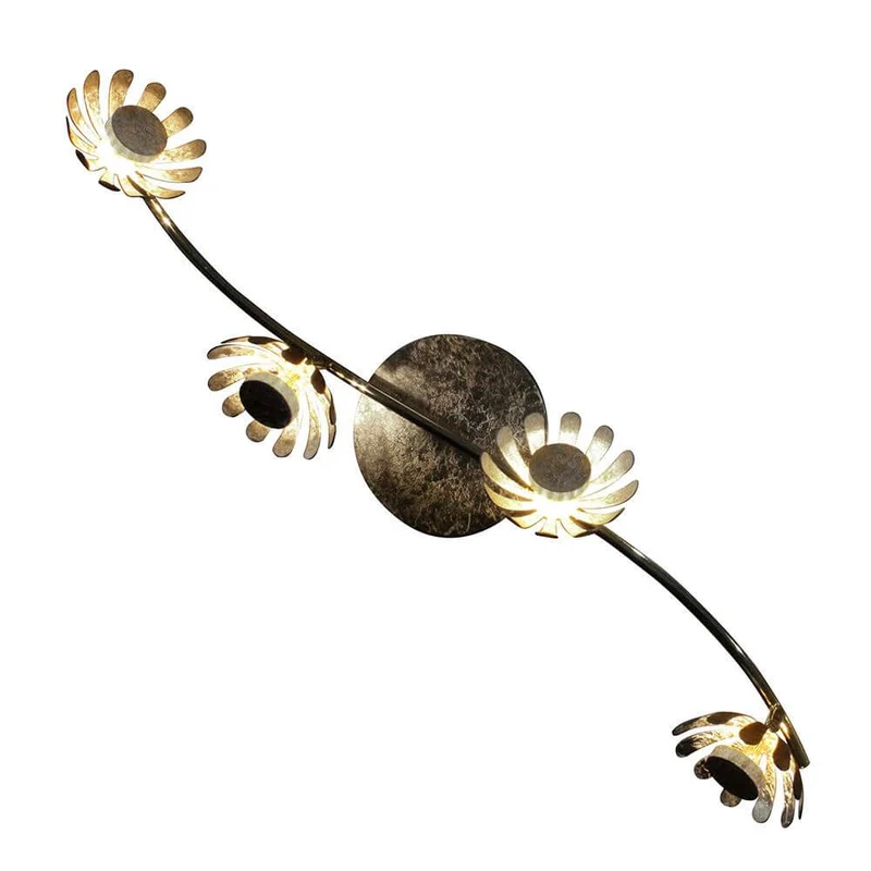 LED Deckenleuchte Bloom 4-flammig 70cm Silberfarben