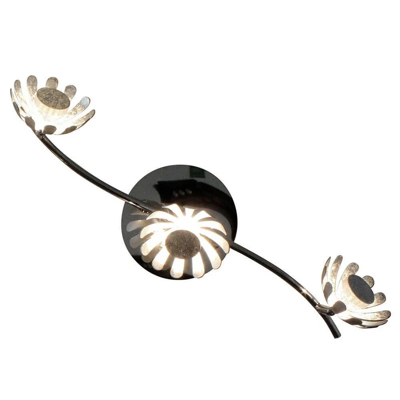 LED Deckenlampe Bloom 3-flammig 50cm Silberfarben
