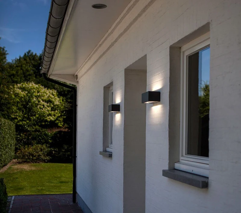 LED Außenwandlampe Gemini IP54 Anthrazit