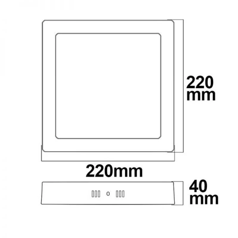 LED Deckenleuchte weiß 18W quadratisch 22 x 22cm Warmweiß