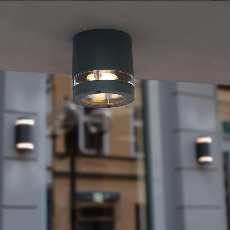 Außen-Deckenleuchte Focus IP44 Anthrazit