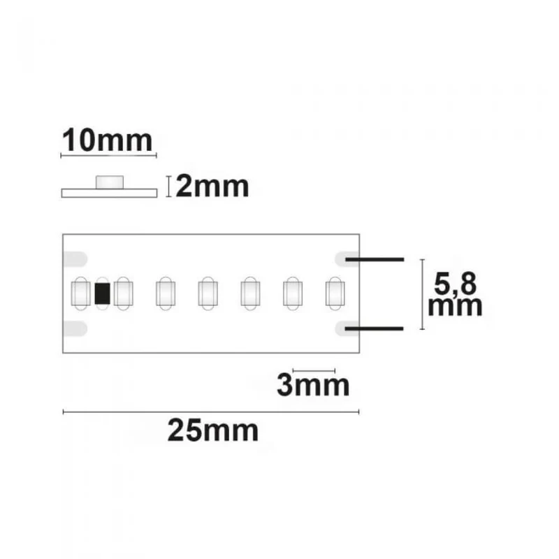 LED CRI9B Linear ST-Flexband 24V 15W Blau