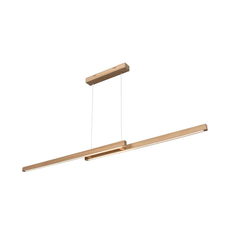 LED Hängelampe Smal Double Touch-Dimmer 2660lm Eiche-Geölt
