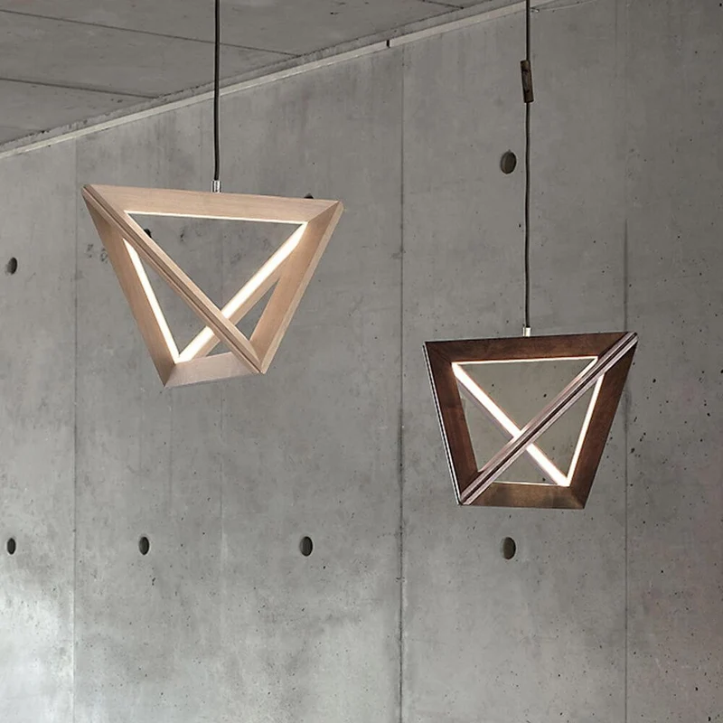 LED Pendellampe Trigonon 2500lm Eiche-Geölt