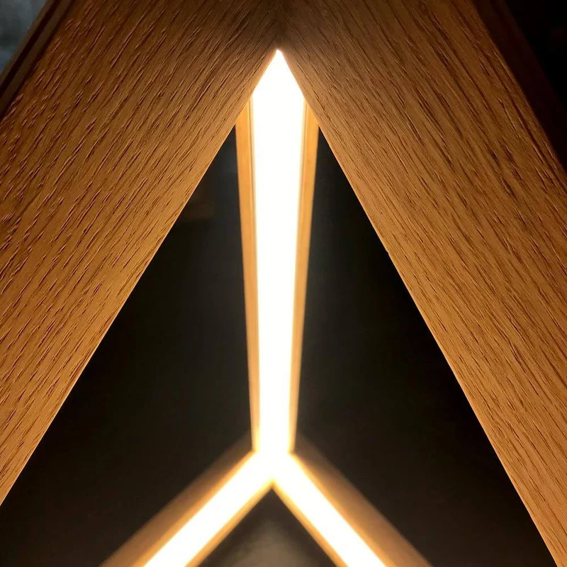 LED Tischleuchte Trigonon 2500lm Eiche-Geölt