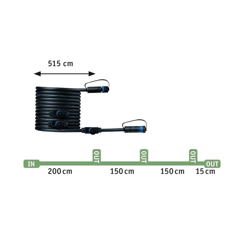 LED Plug & Shine Basis-Set SpotlightPike 5m Kabel + Trafo 24V