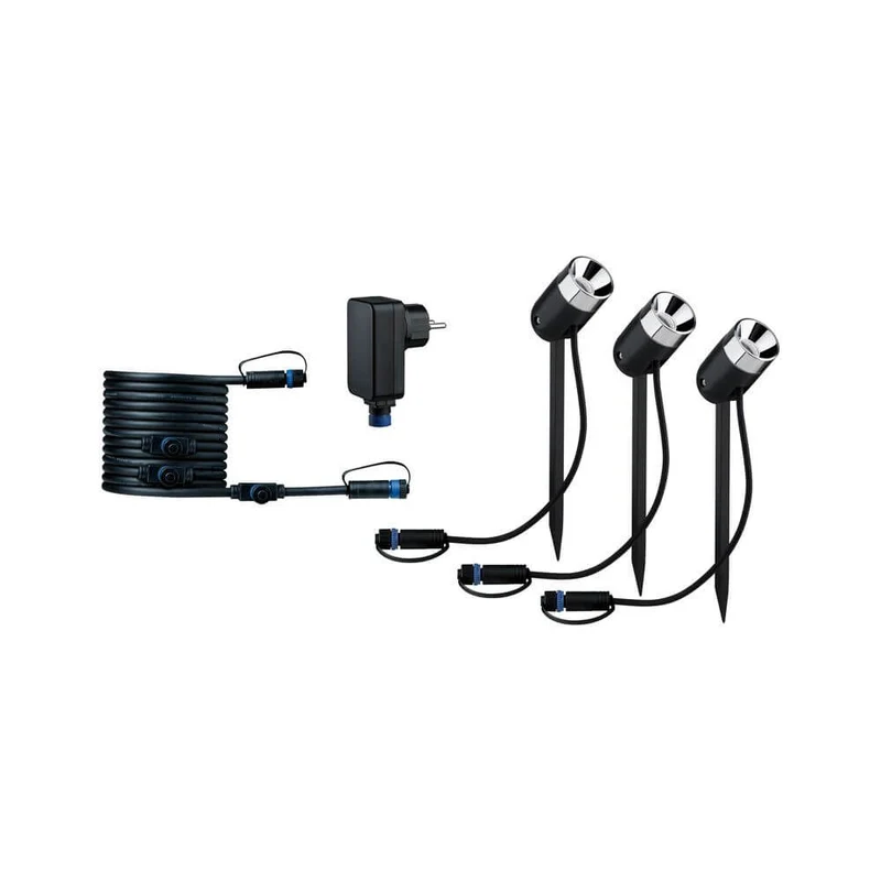 LED Plug & Shine Basis-Set SpotlightPike 5m Kabel + Trafo 24V