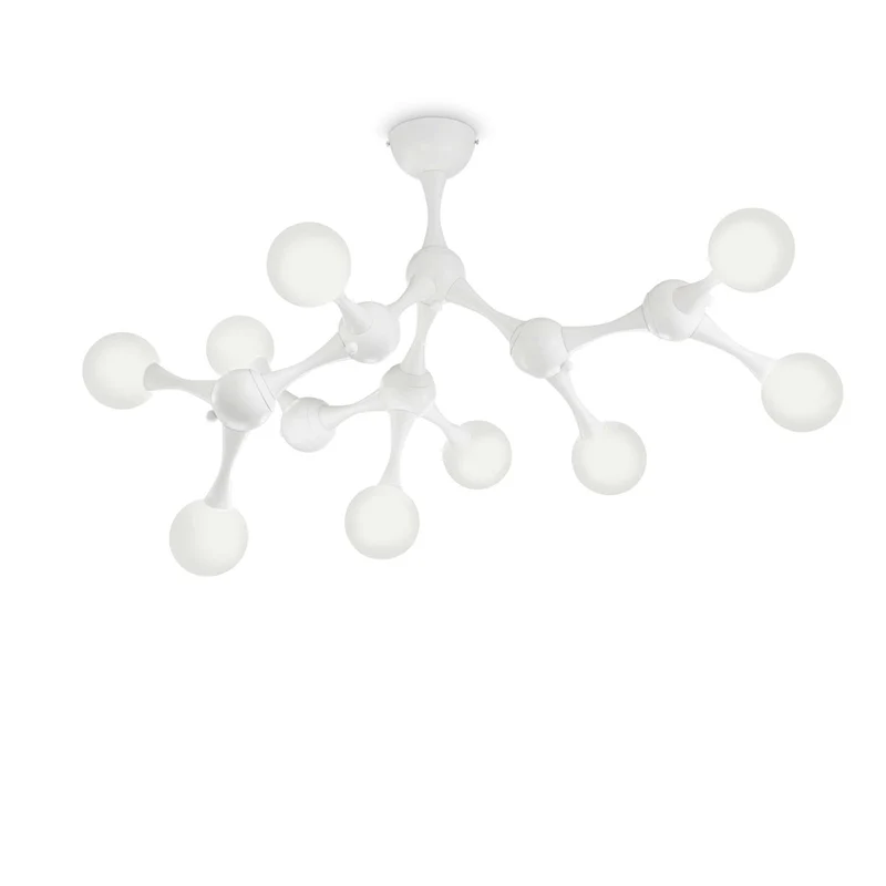 Luminaire Blanc Plafonnier Boules Salon