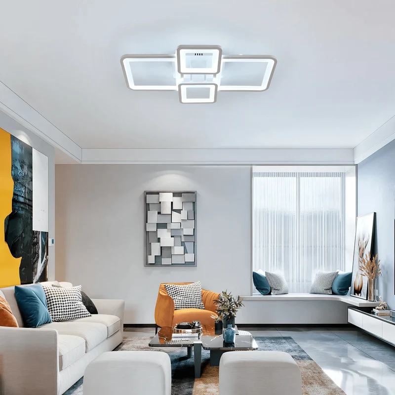 Plafonnier Rectangle Blanc Led