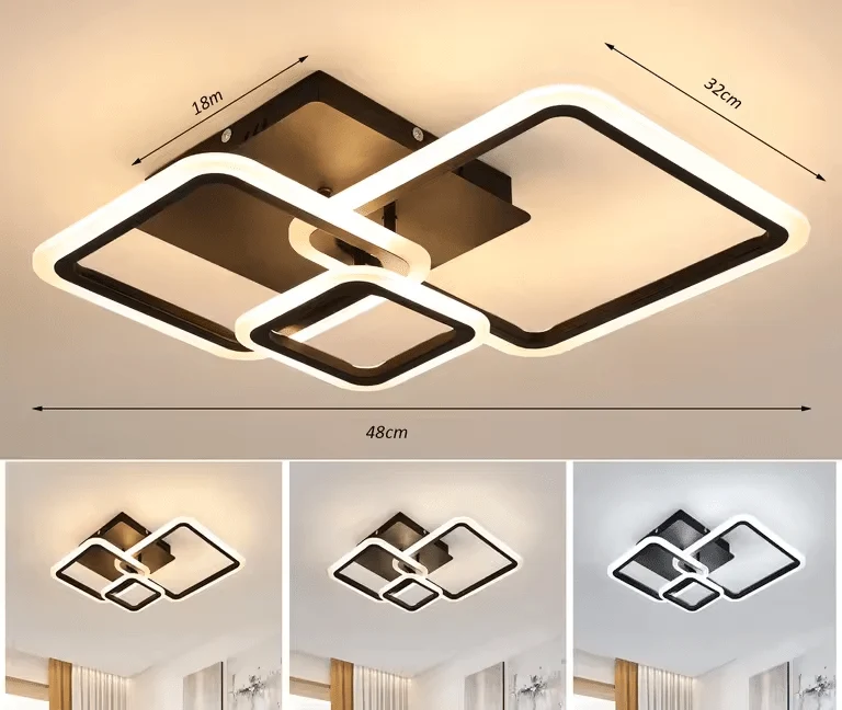 Plafonnier Rectangle Blanc Led
