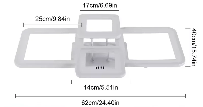 Plafonnier Rectangle Blanc Led