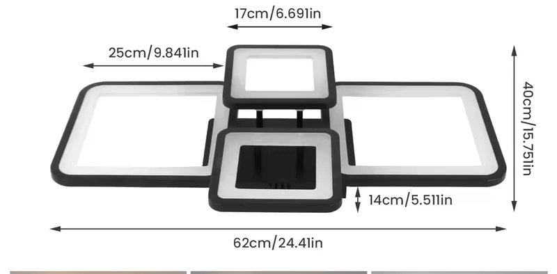 Plafonnier Rectangle Blanc Led