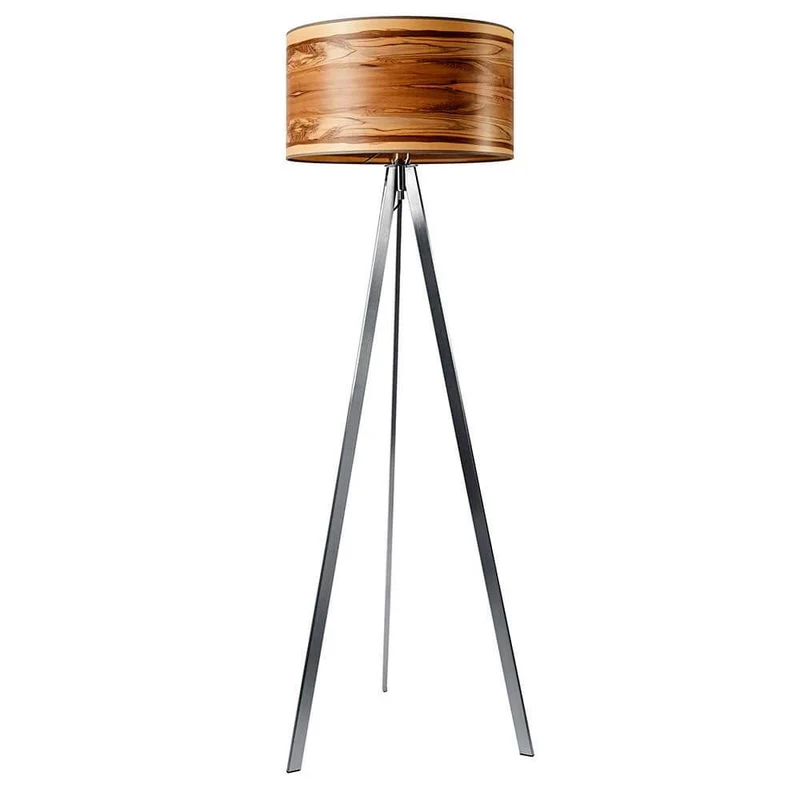 Dreibeinstehleuchte Atticus 150cm Satin Nussbaum