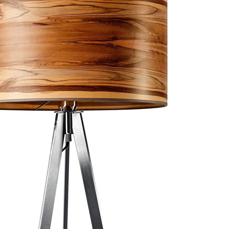 Dreibeinstehleuchte Atticus 150cm Satin Nussbaum