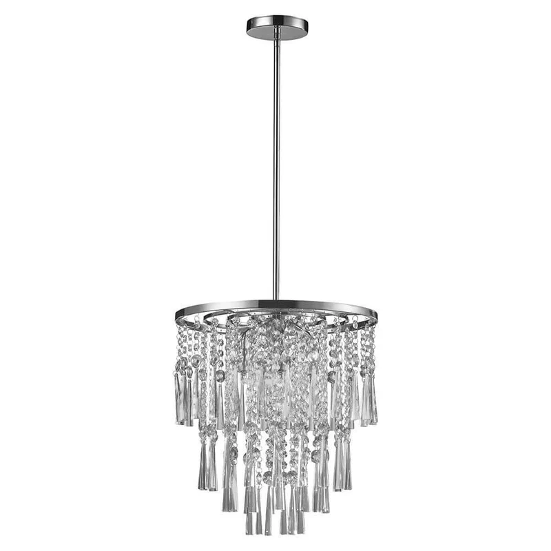 Kronleuchter Luxoria 6-flg. Chrom, Transparent