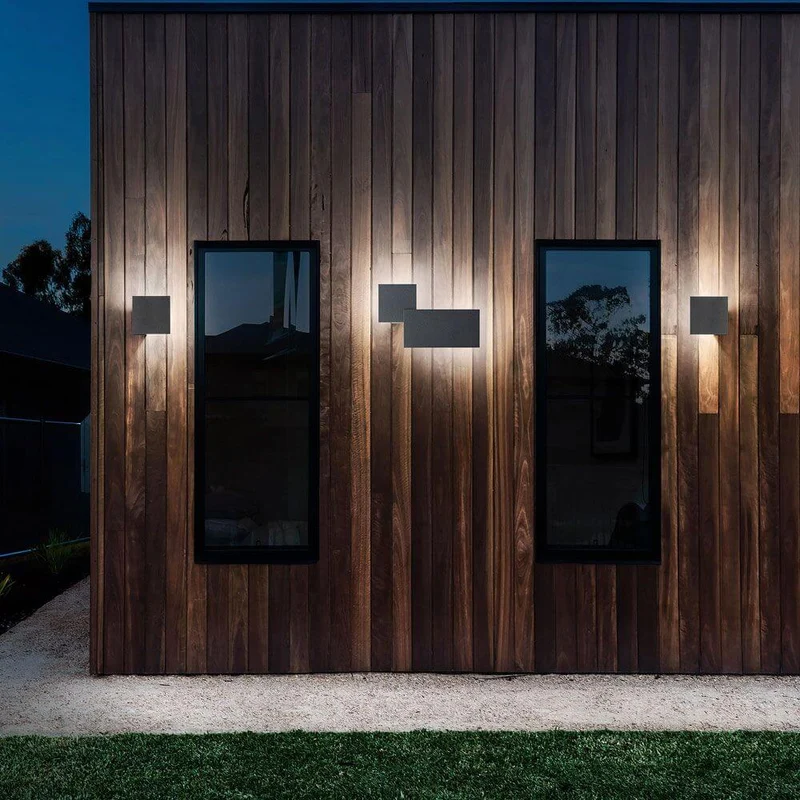 Lodes Puzzle Outdoor Single Square LED Wandlampe