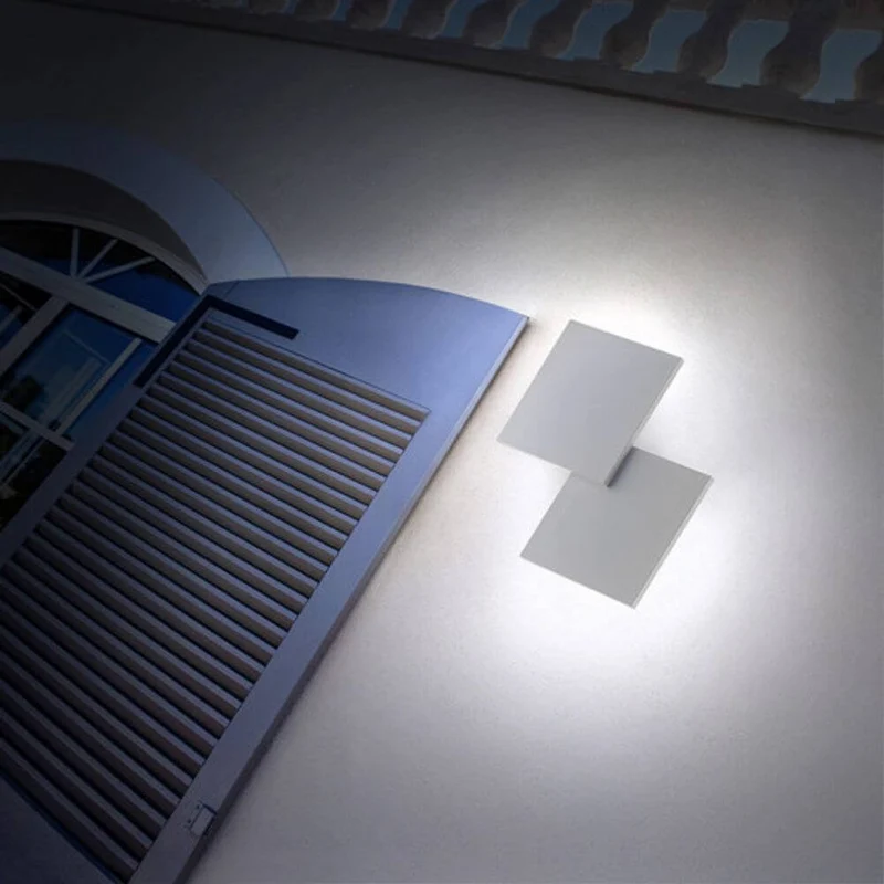Lodes Puzzle Outdoor Double Square LED Wandleuchte