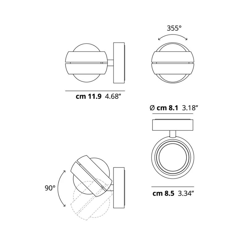 Lodes Nautilus Mini LED Wandleuchte