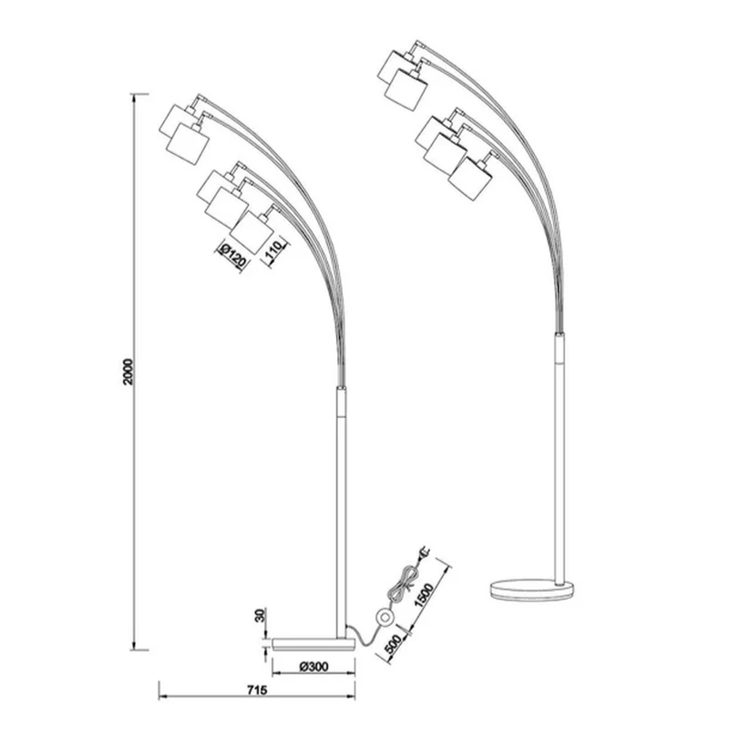 Lampadaire Style Industriel Vintage