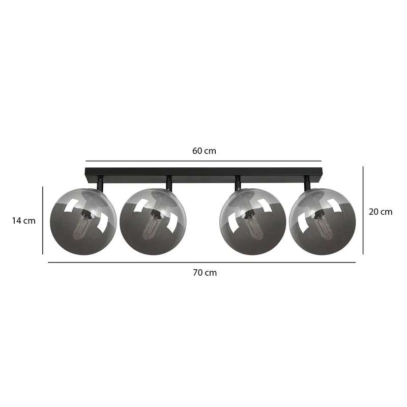 Plafonnier Boule Noir