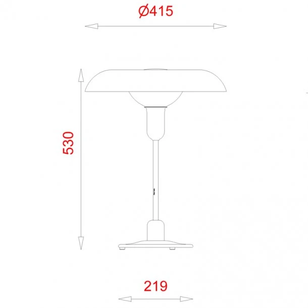 Ra400 mm Desk Metal Sort (E27 60w) - Designed 1931 - Pendel