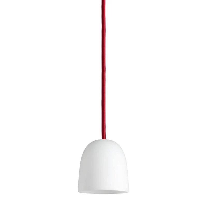 Super90 mm Pendel Opal-glass (G9 42w) - Rød LEDning 3m