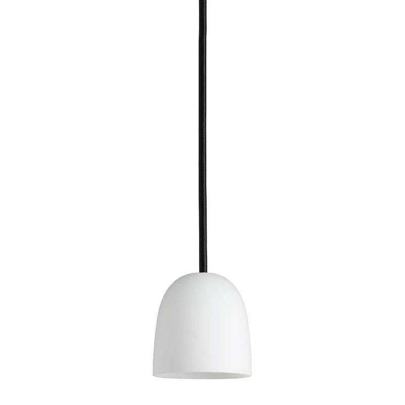 Super90 mm Pendel Opal-glass (G9 42w) - Sort LEDning 3m