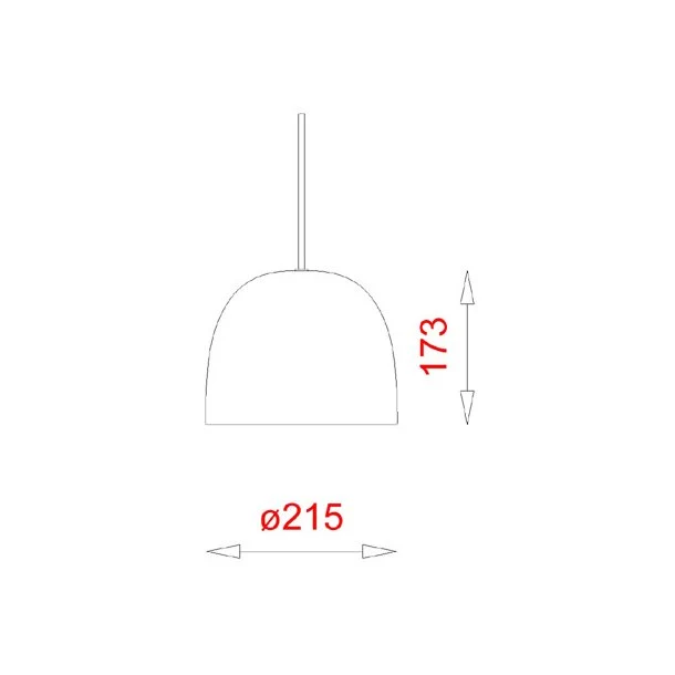 Super215 mm Pendel Metal Hvid (G9 42w) - Hvid LEDning 3m