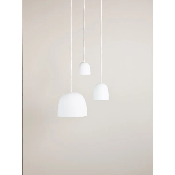 Super215 mm Pendel Metal Hvid (G9 42w) - Rød Ledning 3m
