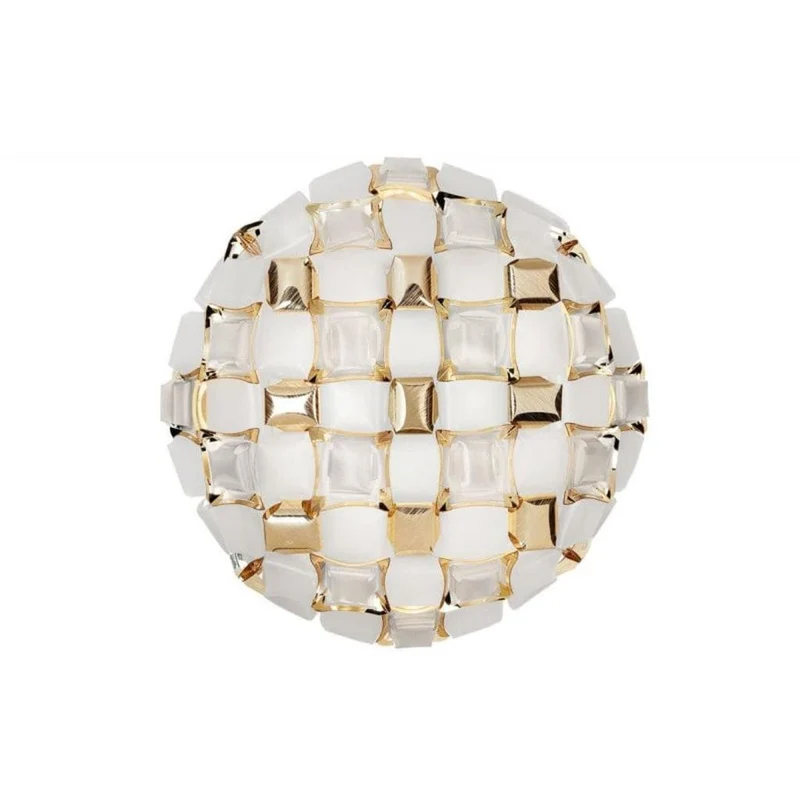 Mida Plafond Ø67 Hvid/guld - Loftlampe