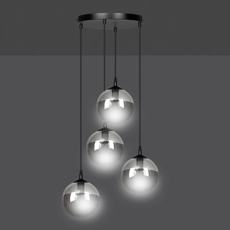 Lampe Suspension Boule Verre Souflée