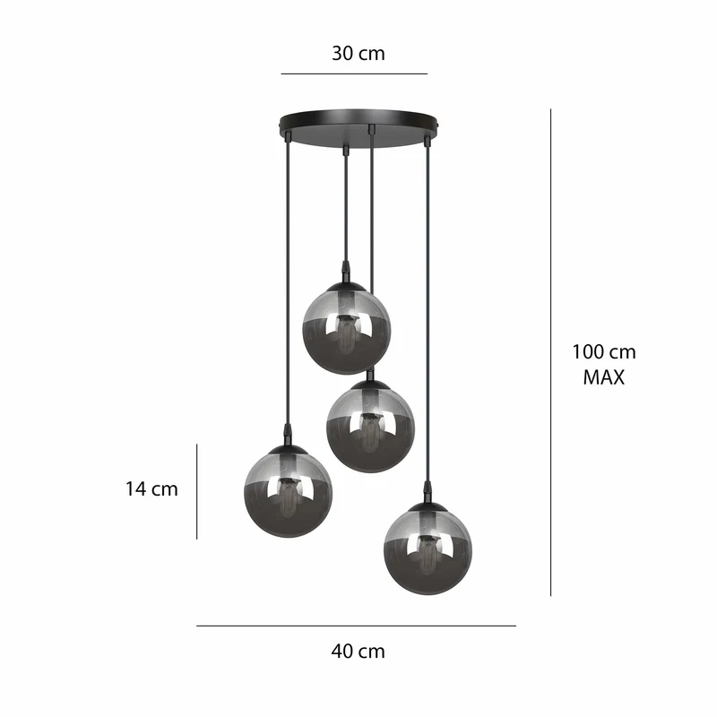 Lampe Suspension Boule Verre Souflée