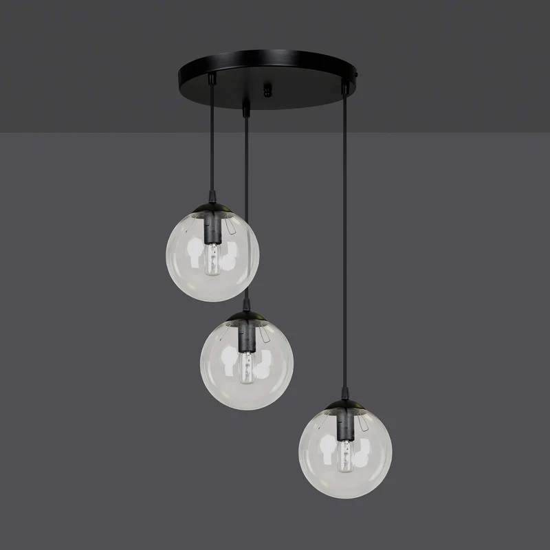 Suspension 3 Globes Verre