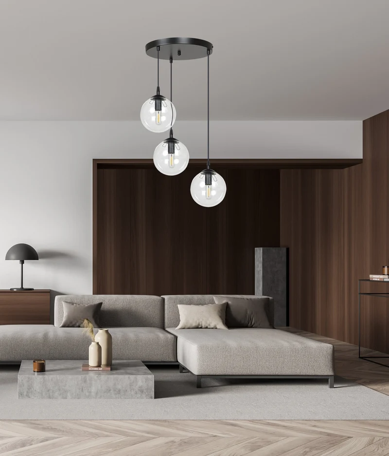 Suspension 3 Globes Verre