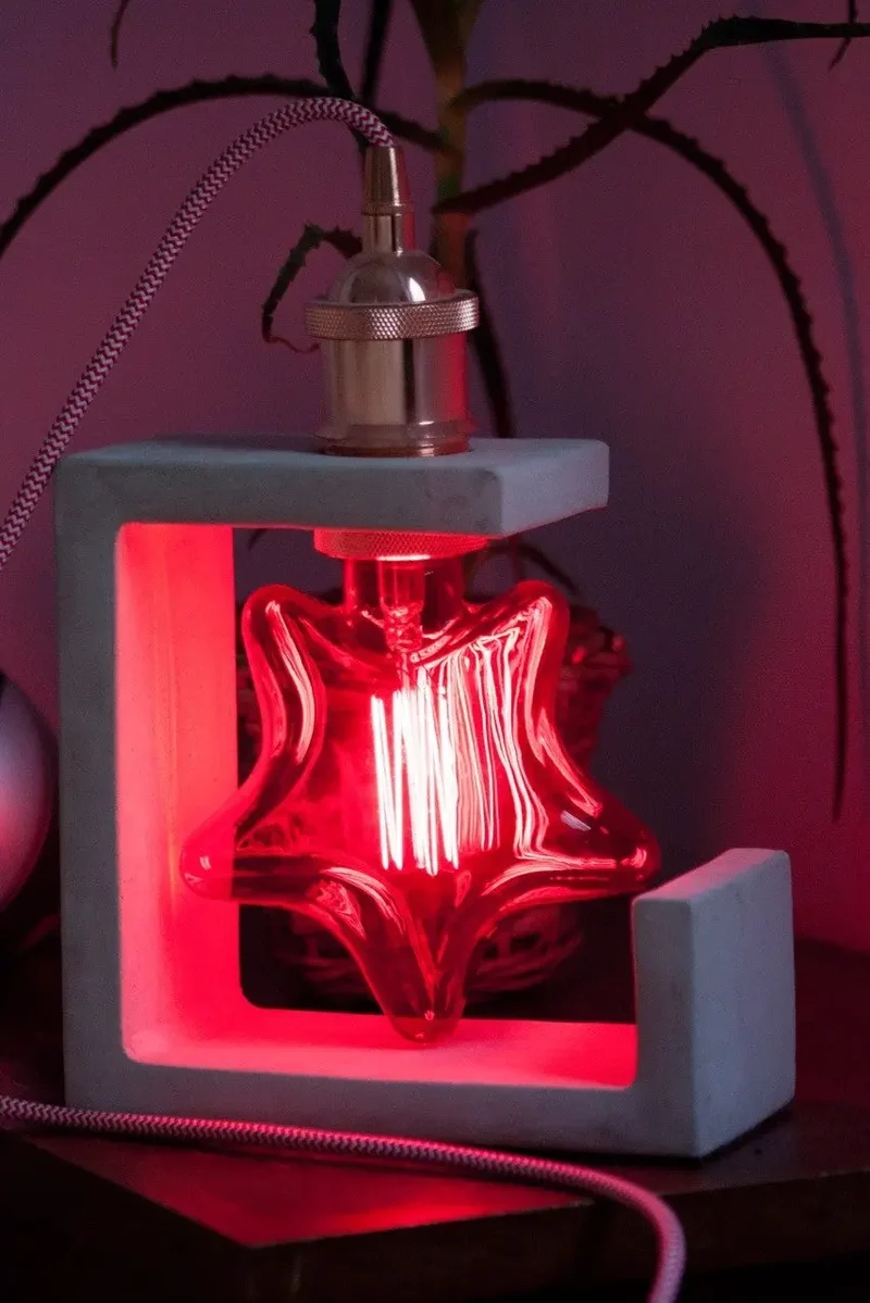 Ampoule Vintage E27 40W Filament Étoile Rouge