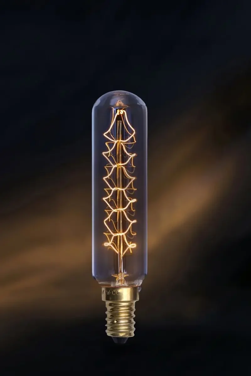 Ampoule à filament spirale tube E14 60W – Modèle Joy – Rétro décorative