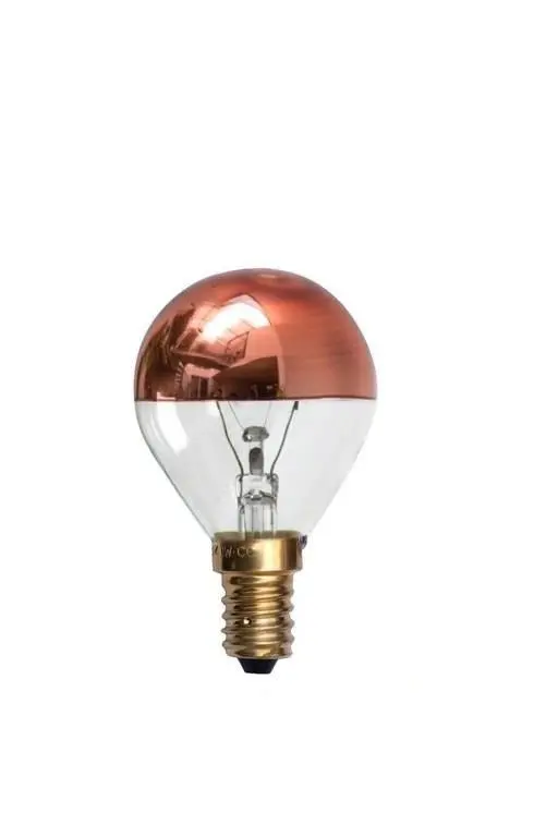 Ampoule sphérique incandescente E14 40W calotte cuivrée