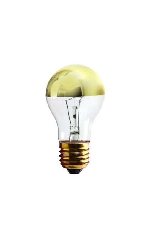 Ampoule calotte dorée E27 incandescente 60W