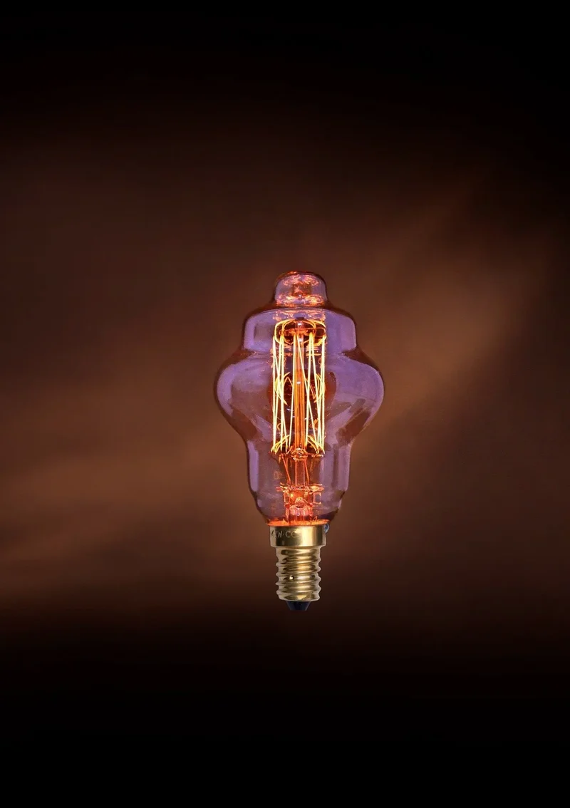 Ampoule vintage petit culot E14 60W Leo