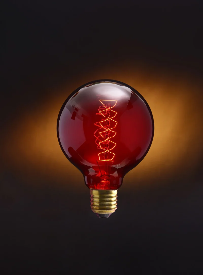Ampoule Filament E27 Globe Emmet Red 60W