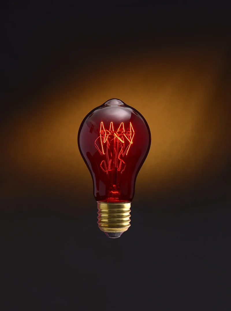 Ampoule à filament loop A60 E27 60W rouge – Modèle Newton Red – Vintage décorative