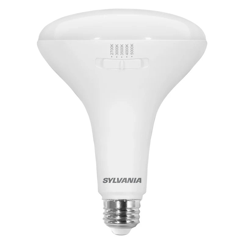 SYLVANIA TruWave BR40 LED Light Bulb, 13W = 85W, 5 CCT Select 2700 / 3000 / 3500 / 4000 / 5000K, Dimmable, 1100 lms, Frosted Finish