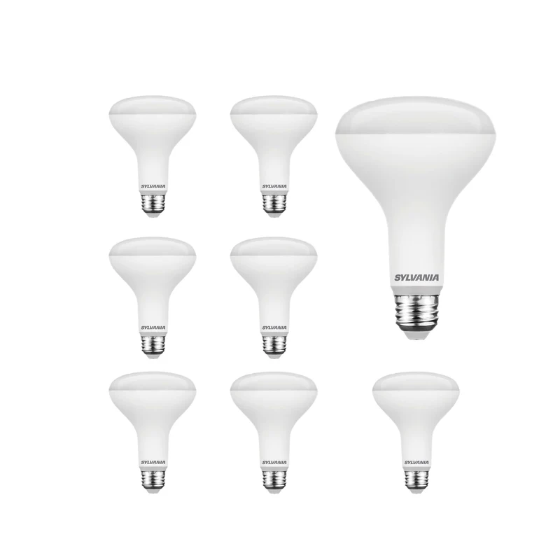 SYLVANIA 9W EverydayLED Light Bulb, BR30 LED, Dimmable, 550 Lumens, 2700K, Soft White - 8 PK
